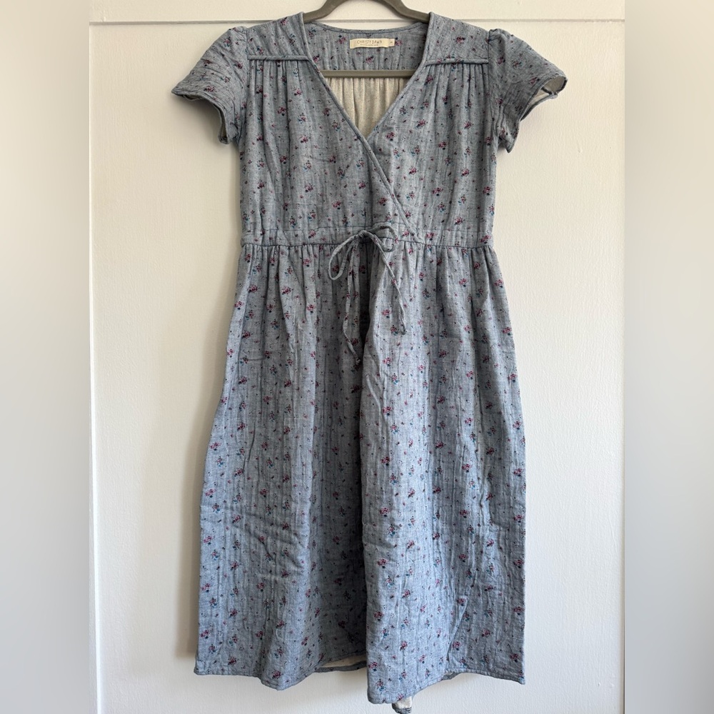 Christy Dawn XS | Blue Floral Print Dawn Dress
